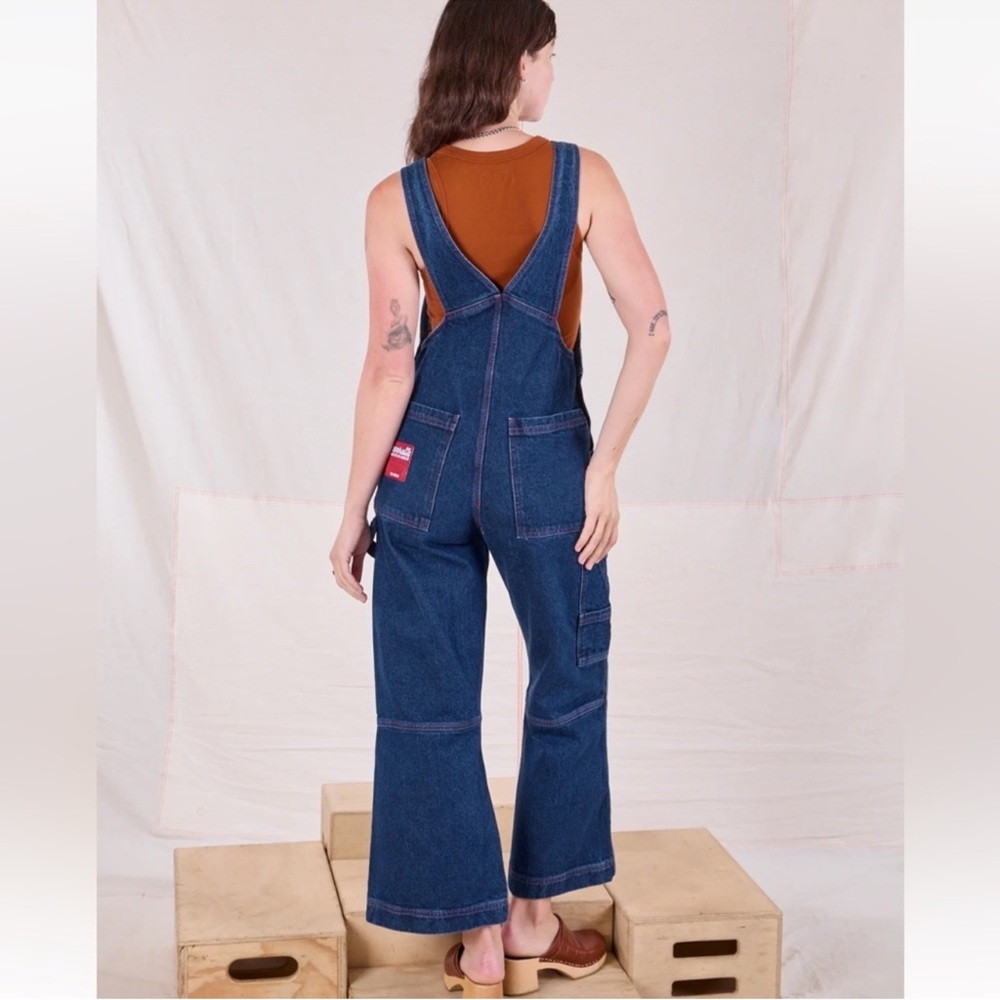 Big Bud Press Carpenter Overalls in Dark Wash - Picture 2 of 8